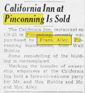 California Inn - Aug 29 1947 Article (newer photo)
